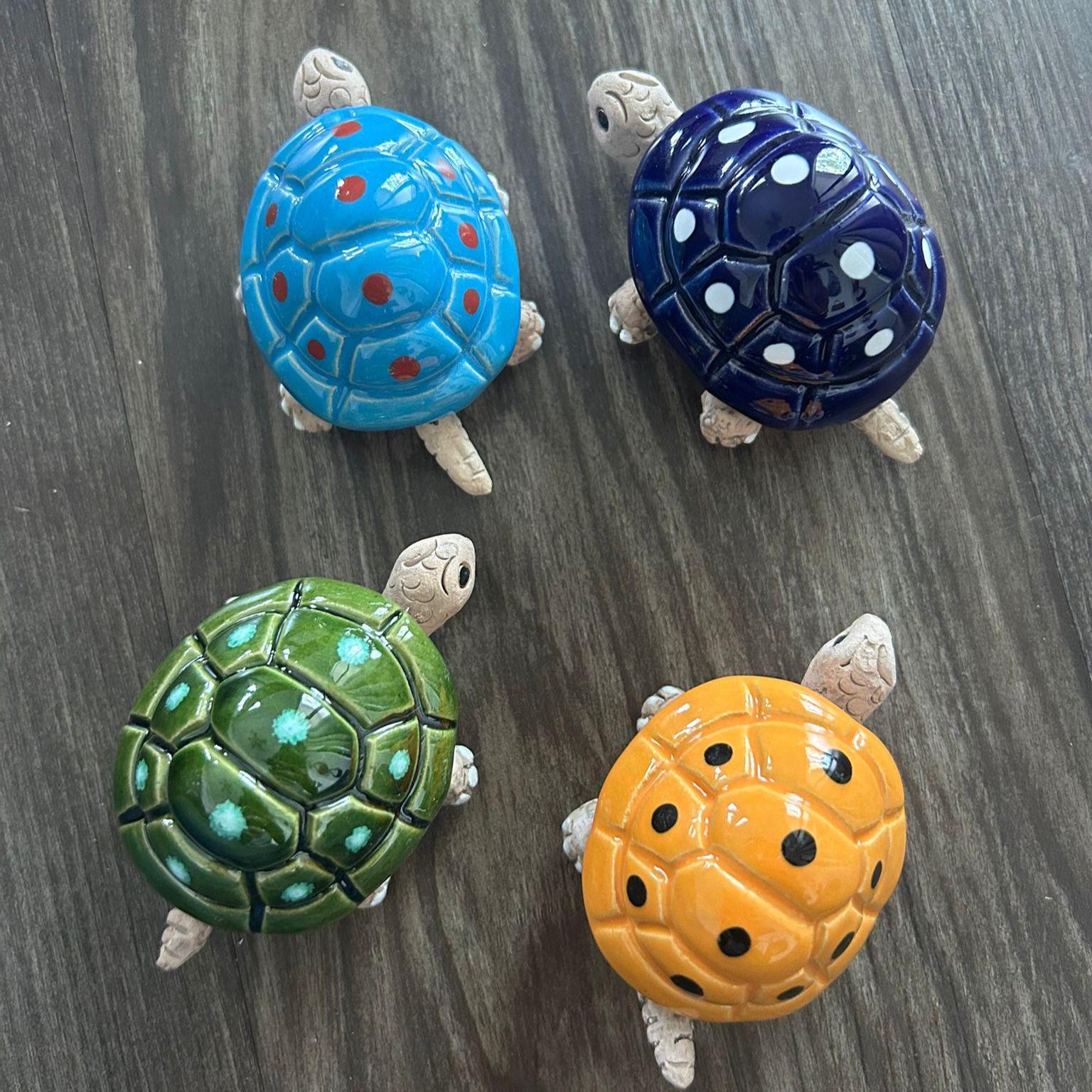 手描きの陶器の亀の置物 - Etsy 日本