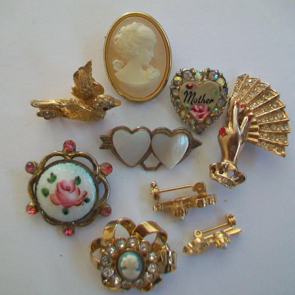 Vintage Brooches Lot Etsy