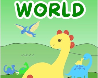 Libro para colorear de dinosaurios imprimible para niños / 25 divertidas páginas de dinosaurios / Descarga instantánea en PDF / Tamaño A4