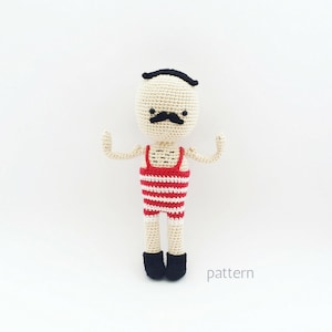 Jules | Crochet Doll Pattern, Amigurumi doll pattern, Crochet Strong Man, Crochet Circus Pattern, Amigurumi Doll