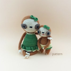 Olivia & Mia | Crochet Sloth Pattern, Crochet Sloth, Crochet Doll Pattern, Amigurumi Doll Pattern, Amigurumi Sloth, Amigurumi Sloth Pattern