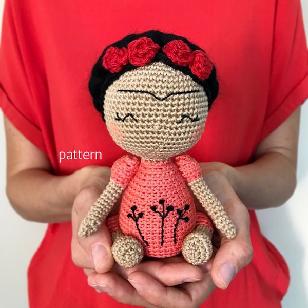 Frida Kahlo | Crochet Doll Pattern, Amigurumi Doll Pattern, Amigurumi Frida