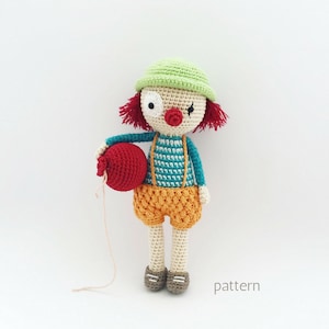 Sebastian | Crochet Doll Pattern, Amigurumi doll pattern, Crochet Clown, Amigurumi Pattern, Amigurumi Doll, Crochet Circus Pattern