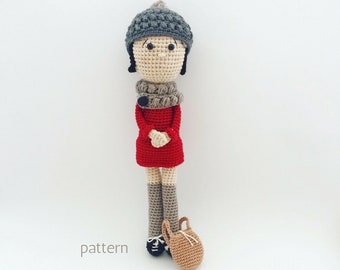 Amigurumi doll pattern Amelie amigurumi crochet doll PDF pattern