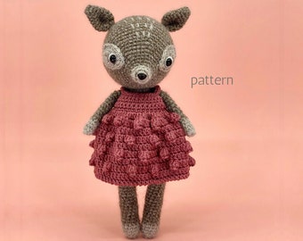 Maud das Rehkitz Häkelpuppen-Muster (PDF-Muster)