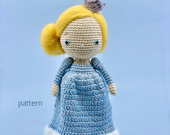 Emma, the snow princess | Crochet Doll Pattern, Amigurumi Doll Pattern