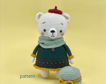 Agnes, the Polar Bear | Crochet Doll Pattern, Amigurumi Polar Bear Pattern