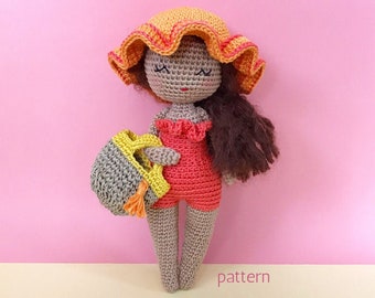 Amigurumi pattern crochet doll Paloma amigurumi doll PDF pattern