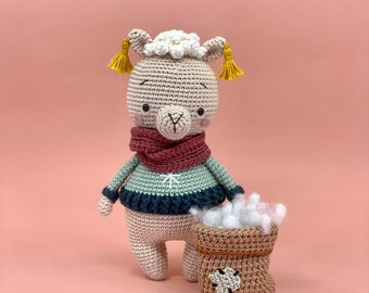 Amigurumi alpaca pattern, crochet llama pattern, crochet doll pattern, Amigurumi toy Pattern for Henry