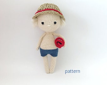 Amigurumi doll pattern Grandpa Frank amigurumi crochet doll PDF pattern