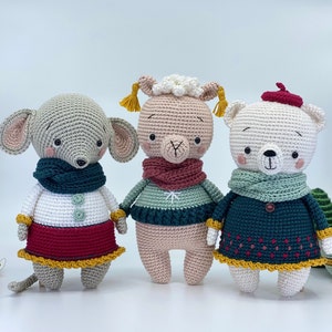 Amigurumi toy bundle pattern, Amigurumi teddy, mouse, alpaca pattern, crochet mouse, bear, alpaca pattern image 6