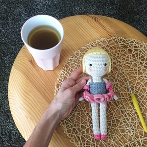 Juliette Crochet Doll Pattern, Amigurumi doll pattern, Crochet Circus Pattern, Amigurumi Doll, Crochet Rope Dancer image 4