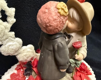 Wedding cake Topper Groom top Kim Anderson Pretty in Pink retired figure. Fall leaf leaves autum