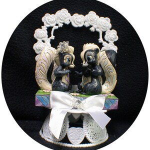 Wedding Cake Topper W / Disney Jim klassieke Flower the Skunk van Bambi the Deer Bride groom top Engagaement, douche Top