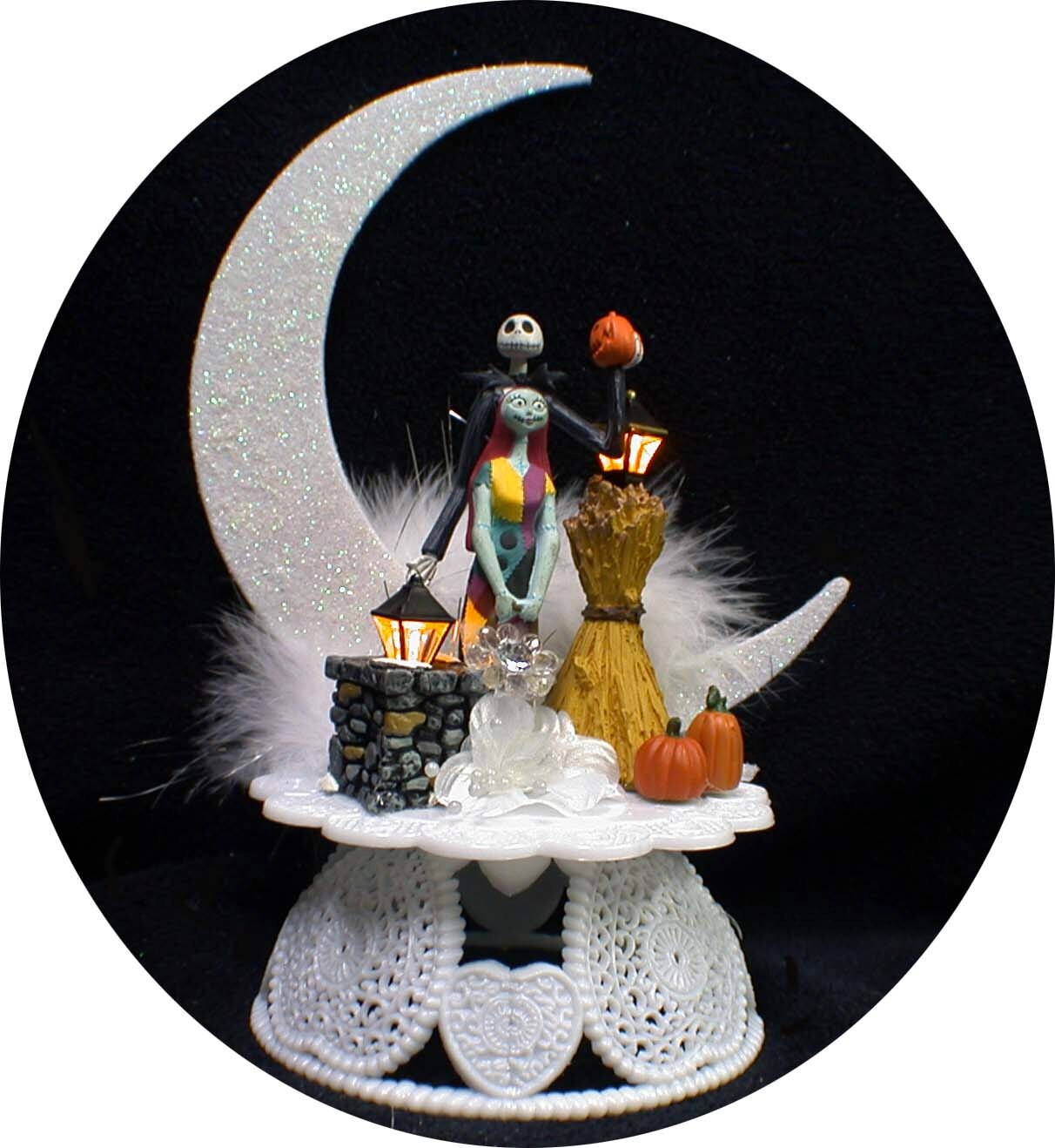 Nightmare before Christmas Wedding Cake topper Jack Sally