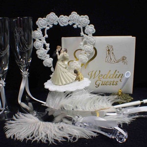 U PICK Funny Dog Lover Wedding Cake Topper LOT or glasses, Sever knife set, Puppy Groom top