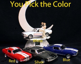 Ford Shelby Mustang Mechanic Auto Wedding groom CAKE top Topper Racing Mussel Car Sport tools