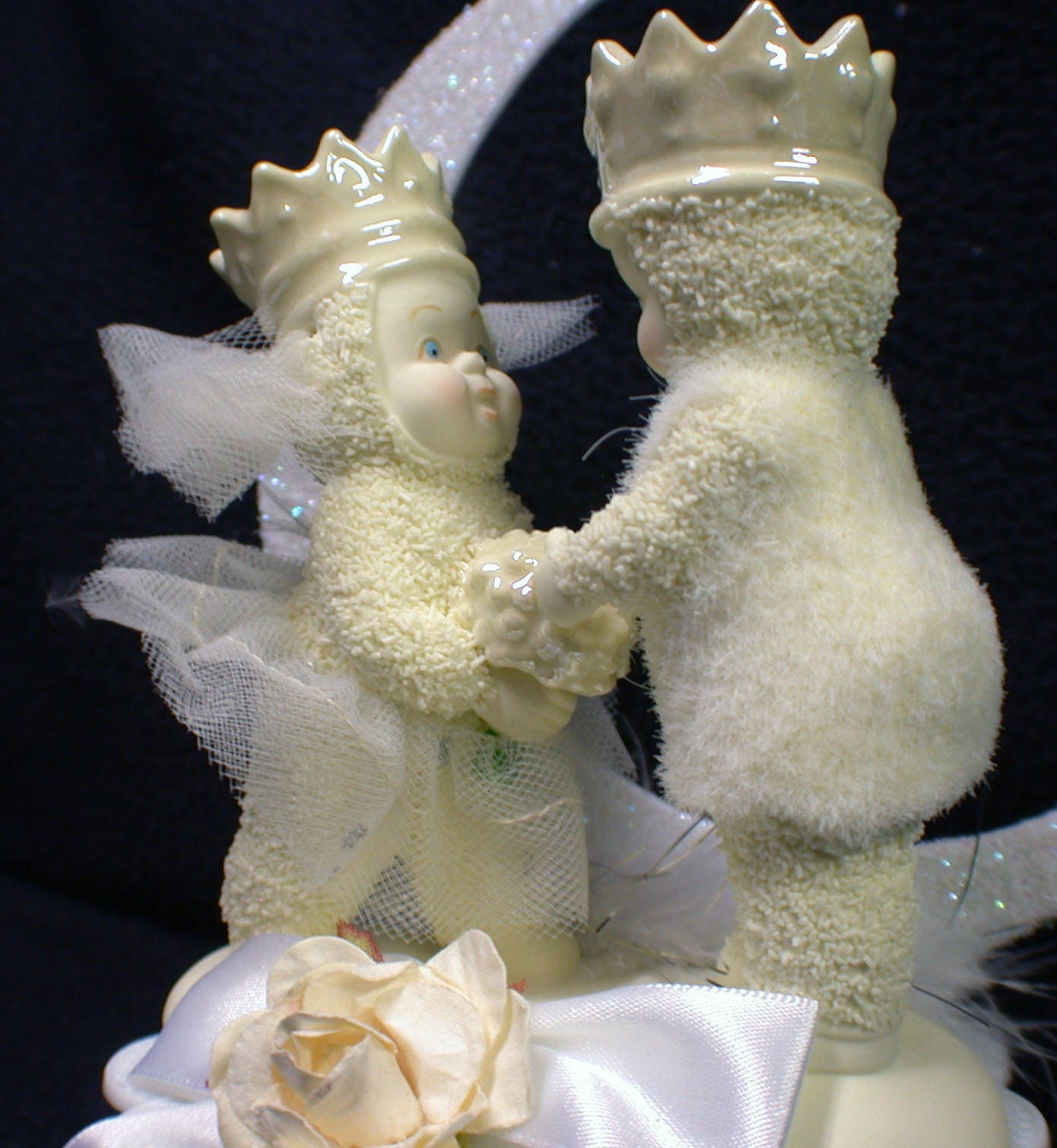 Topper De Gâteau De Mariage "You're My Queen" - Princesse & Prince - Ivoire