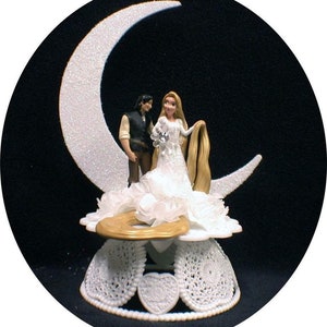 Tangle Rapunzel & Flynn Wedding Prince and Princes Fairytale Wedding Cake topper Groom top