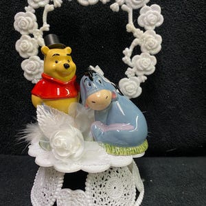 EEYORE Bride & Winnie the Pooh Groom Wedding Cake Topper Horse bear top "Your my Honey"  GROOM TOP animal nature