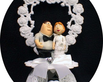 This guy love his Family Wedding Cake Topper funny lois and peter