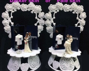 New England Patroit NFL Football Wedding Cake Topper Funny Groom top man Cave Foot Ball Fan Sports White, or Hispanic / African