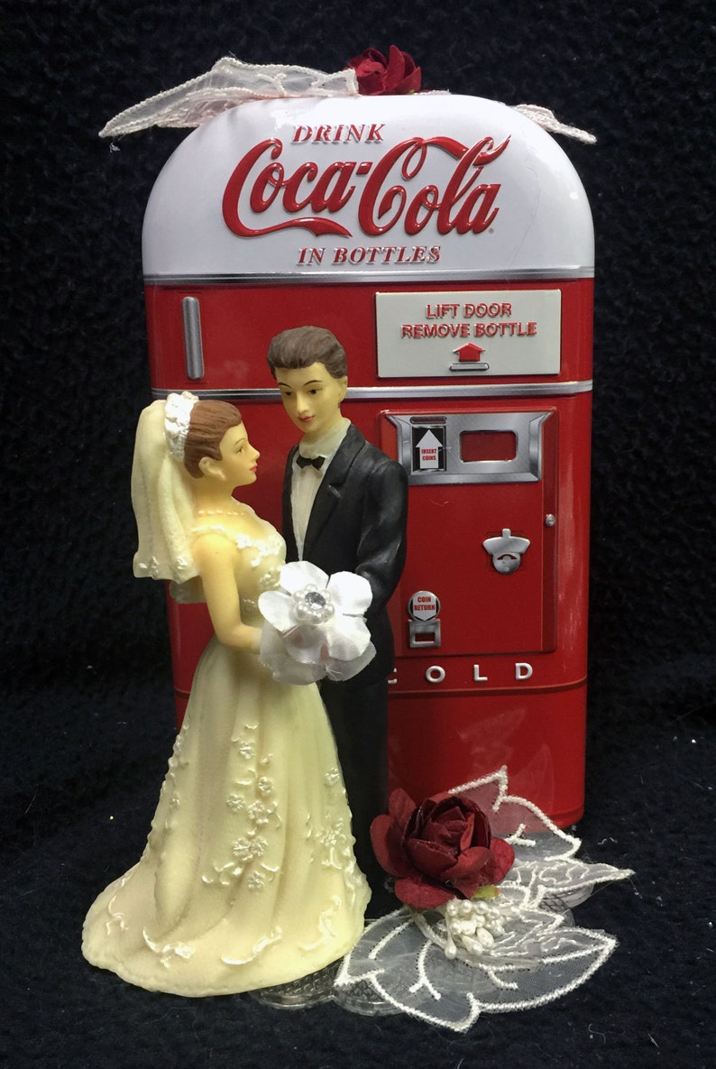 Cake Topper Coca Cola Beverage Wedding Cake Topper groom top Etsy