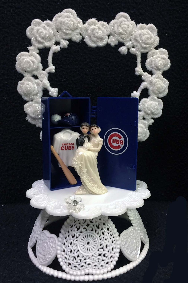 Chicago Cubs MLB Baseball Wedding Cake Topper Funny Groom Top Etsy
