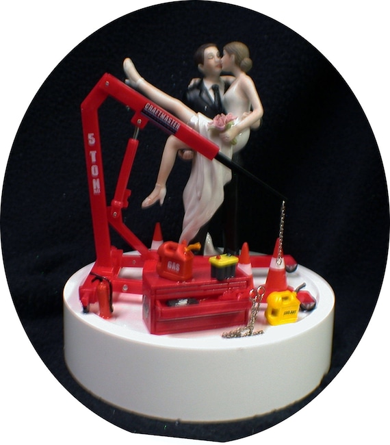 Engine Car AUTO MECHANIC  tools Wedding  Cake  Topper  Bride 