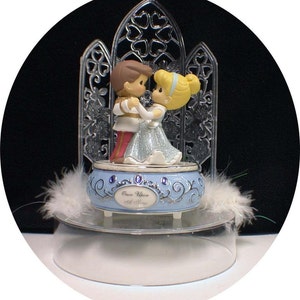 Cinderella Prince Charming Disney Wedding Cake Topper w/ music box Once Upon a Time Keep sake