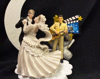 Army Greens  Elvis Presley King Las Vegas Wedding cake topper groom  top Vegas GL blues