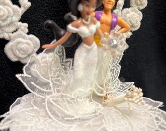 Aladdin & Jasmine Wedding Cake Topper Classic Disney princess and price  Sweet Romantic