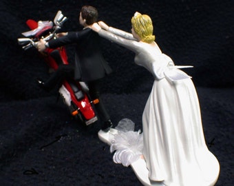 Funny HONDA Dirt Bike racing, off road, track Motorcycle  Wedding Cake topper