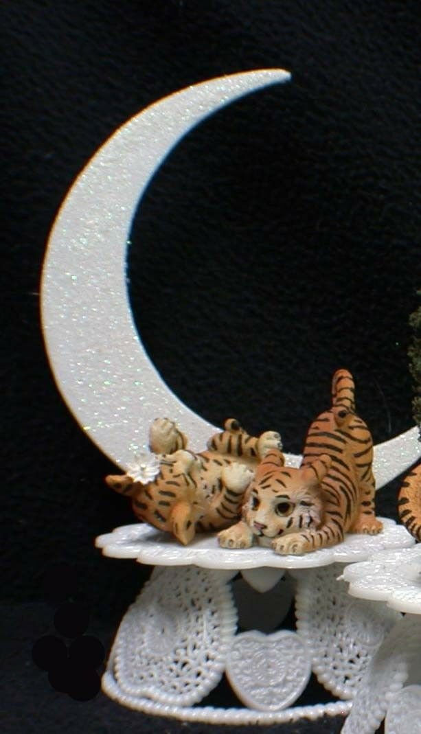 Adorabile natura cuccioli luna torta nuziale topper sposo top divertente cabina fidanzamento, doccia, caccia selvaggia