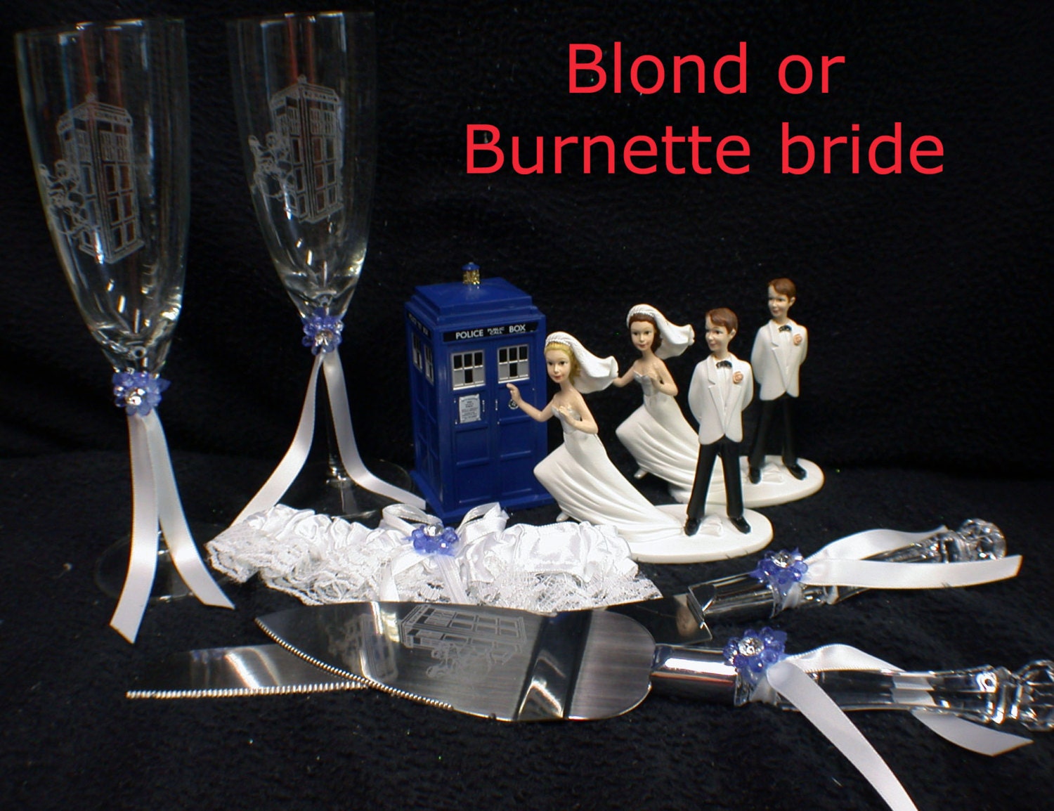 Doctor Who Tradis Wedding Gift LOT Cake Topper Glasses Knife Etsy