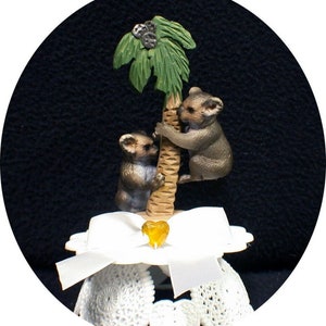Adorable Australia Koala bear cake topper. Groom top wedding engagment shower, centerpiece,   Wild