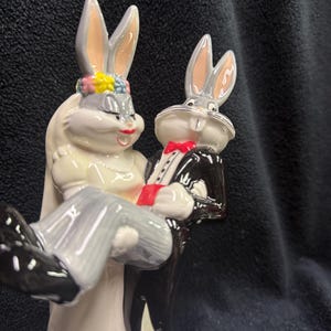 Figura de porcelana de Bugs Bunny Lola con licencia para pastel de bodas, lote de figuras divertidas de Looney Tunes.