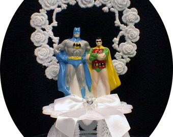 SUPER SALE Batman and Robin Gay 2 Grooms Wedding Cake Topper - Etsy