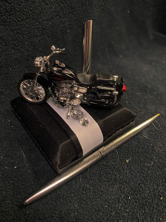COOL Harley Davidson Motorcycle Bike Wedding Guest Book PEN and