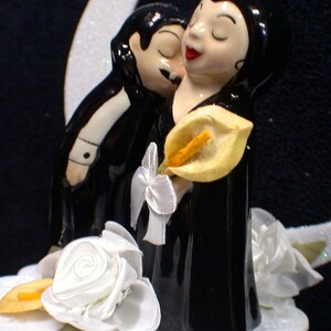 VAMPIRE Darcula Transylvanis Halloween Wedding Cake topper funny Groom top bride image 3