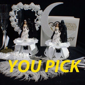 Darth Vader Star War U PICK Wedding Cake Topper, Glasses Knife Server, BOOK