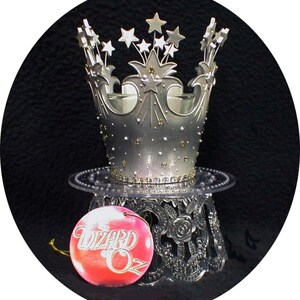 Princess theme Fairytale Queen Wedding Cake Topper Glinda CROWN Wizard of OZ Wedding Cake Topper Birthday engagement anniversary