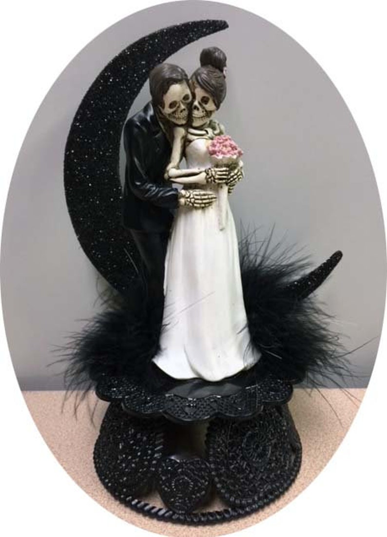 Day of the DEAD Halloween Wedding Cake Topper Funny Skeleton | Etsy