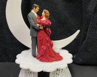 La danse Autant en emporte le vent Scarlett O'Hara & Rhett majordome de décoration de gâteau de mariage haut de mariée fiançailles douche, anniversaire classique