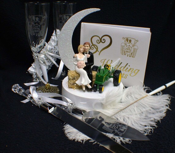 Tractor John Deere Country Western Wedding Lot Cake Topper Etsy