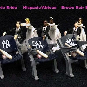 New York Yankees MLB Baseball Wedding Cake Topper Funny Groom top Anniversary Shower Fan Sport lover Funny White Hispanic / African