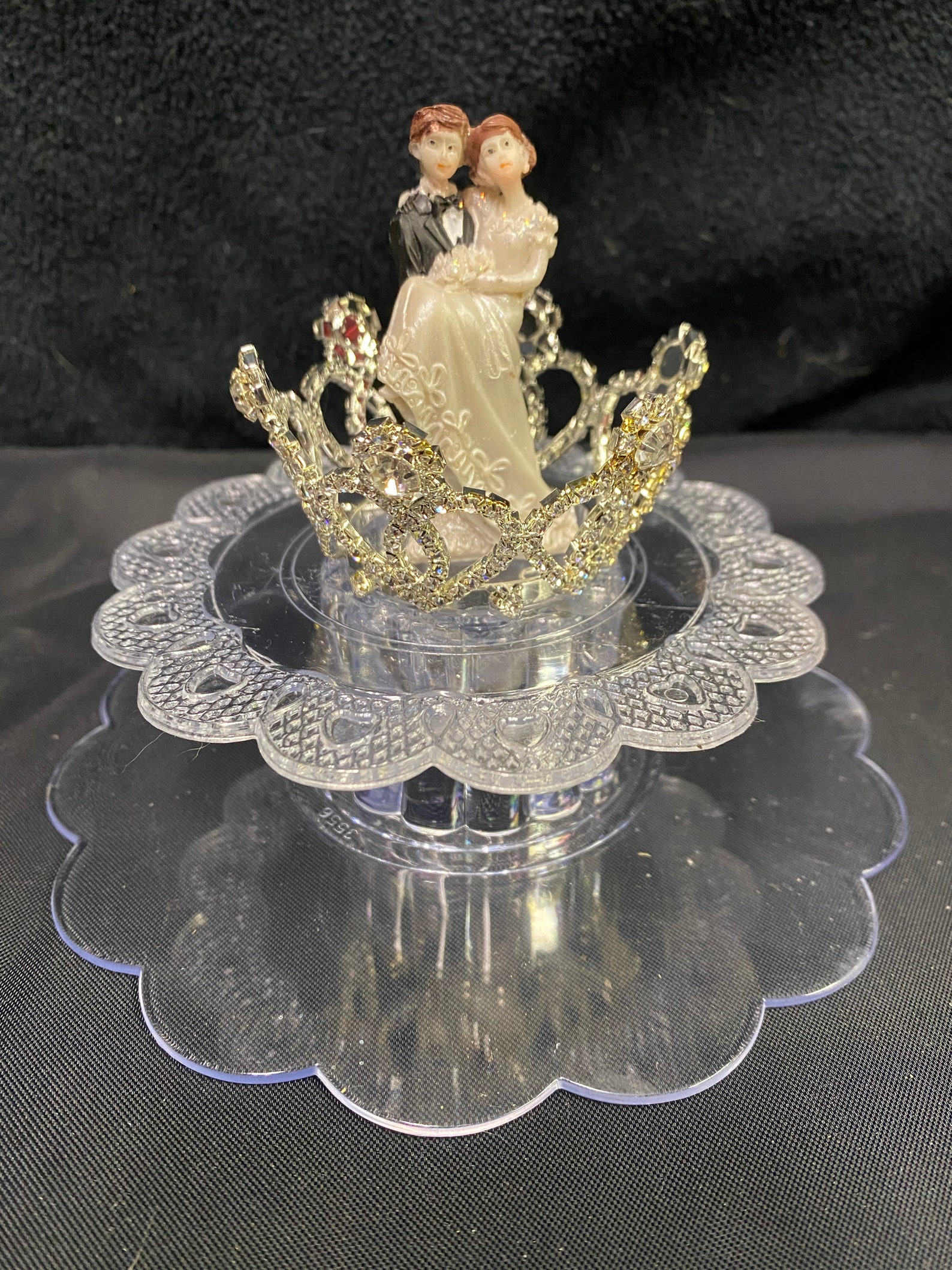 Princess Crown Wedding Cale Topper Fairytale Rhinestone Crystal Bride ...