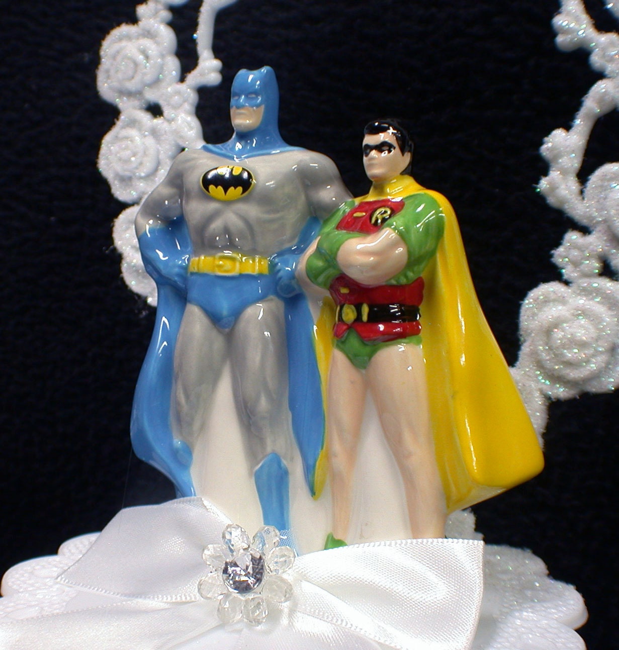 SUPER SALE Batman and Robin Gay 2 Grooms Wedding Cake Topper - Etsy