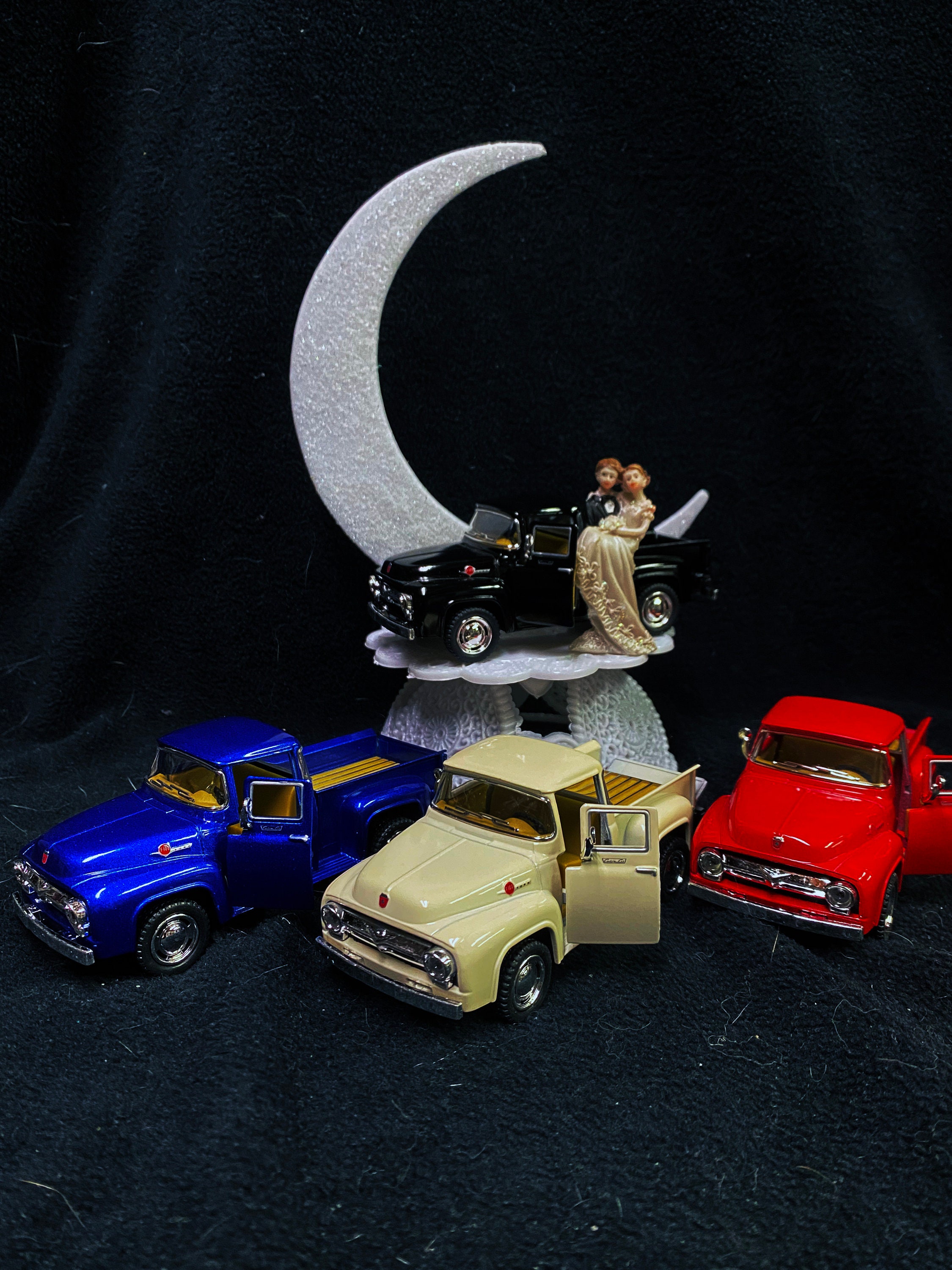 Classic 1956 Ford F100 Pickup Mechanic Auto Wedding groom CAKE top Topper Racing Mussel Car Sport tools