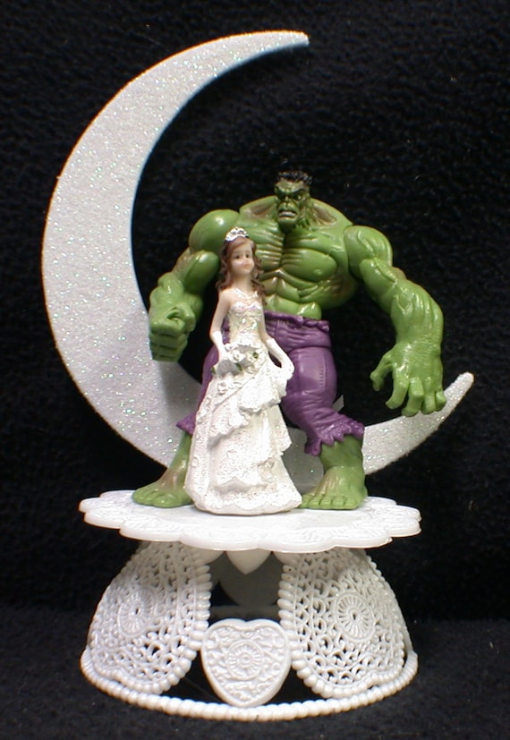 travl Derved Udpakning Moonlight Hulk Bride Wedding Cake Topper Top Super Hero Funny - Etsy